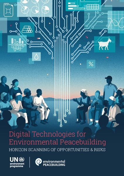 The cover of the digital technologies peacebuilding report