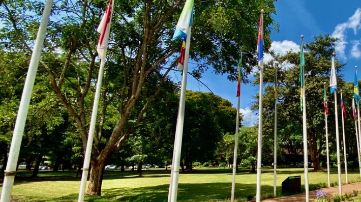 flags at UN in Nairobi