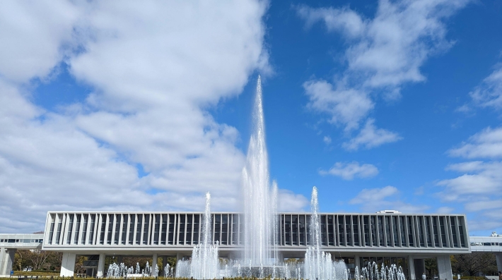 Fountain in front of Hiroshima Peace Memorial Museum