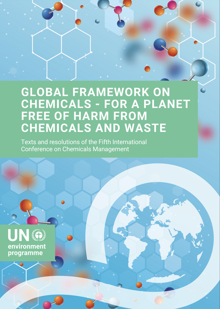 Cover of brochure on Global Framework on Chemicals